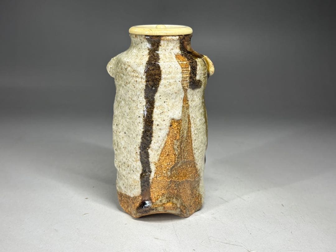 『加藤光右衛門』造 美濃伊賀茶入 山十窯 共箱 仕覆 茶道具