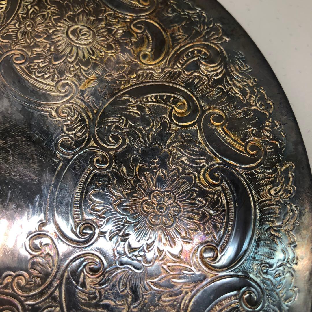 英国王室御用達マッピン＆ウェッブシルバープレートトレイアンティーク金属工芸品