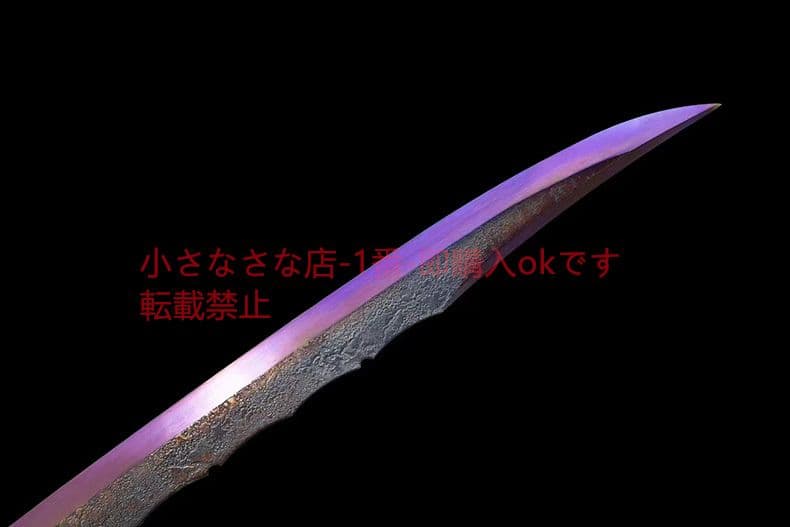 一体刺繍春刀紫霞（焼き紫金）古兵器 武具 刀装具 日本刀 模造刀 居合刀