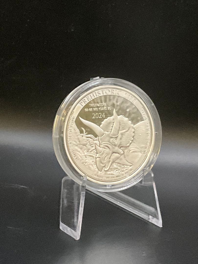 2024年 トリケラトプス PREHISTORIC LIFE 1オンス銀貨