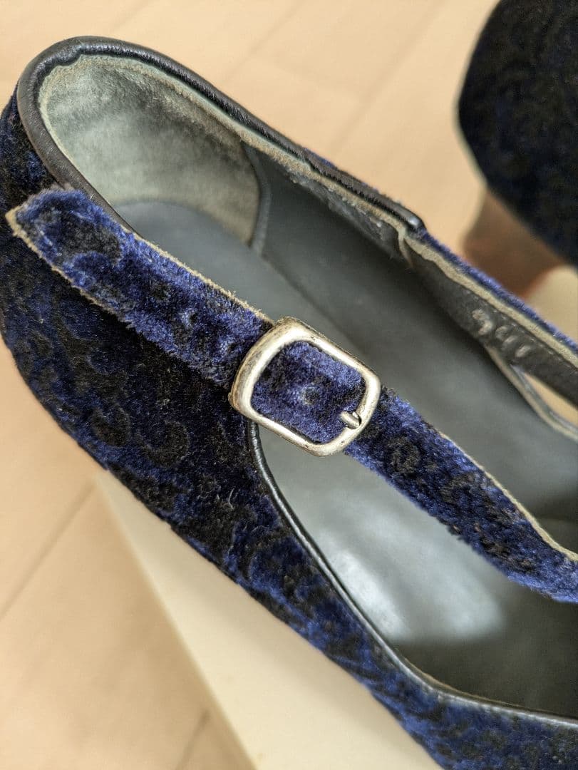 【セノビージャ】フラメンコシューズ ネイビー スエード サイズ8 (サイズ39)