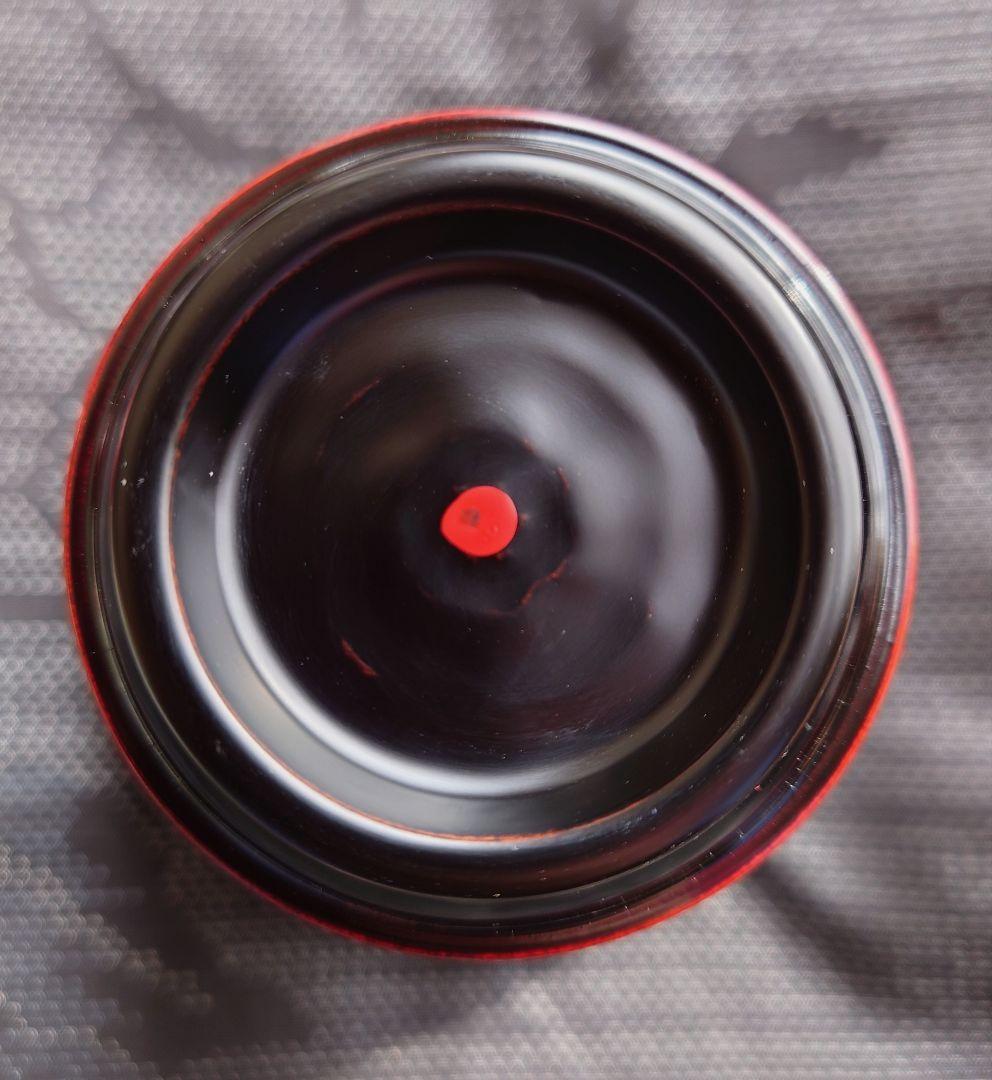 佐竹康宏　個展作品　天然木くり抜き　漆塗り椀　黒赤二客組