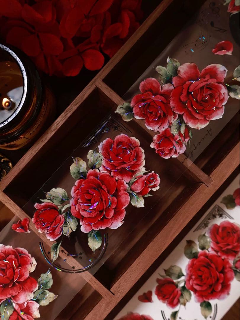 ⭐️SALE⭐️壹洱原创《旧日红笺》海外マスキングテープ　マステ 【2564】