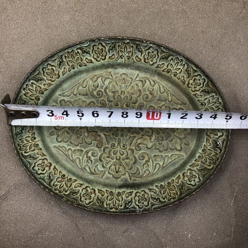 銅器 銅盤 銅皿 花開富貴盤   開運 風水 招財 置物 工芸品