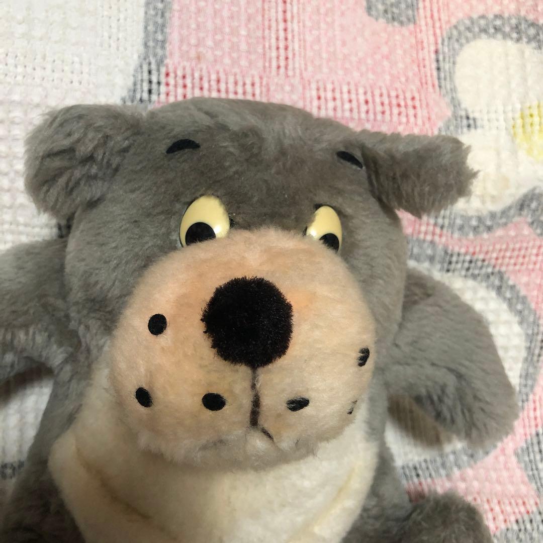 昭和レトロ　ヴィンテージ オオカミ　ぬいぐるみ　中古品　メーカー名不明