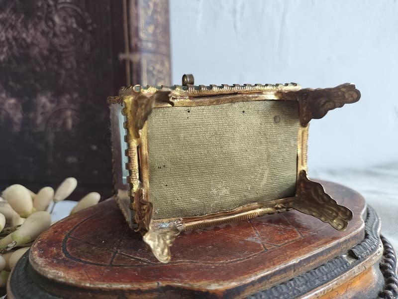 フランス アンティーク クリスタル 5面 ジュエリーケース 1900年　美品