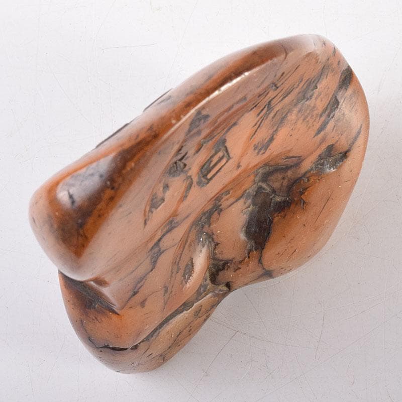 中国　篆刻　玉石彫刻　漢詩山水刻　印材　V　R8564