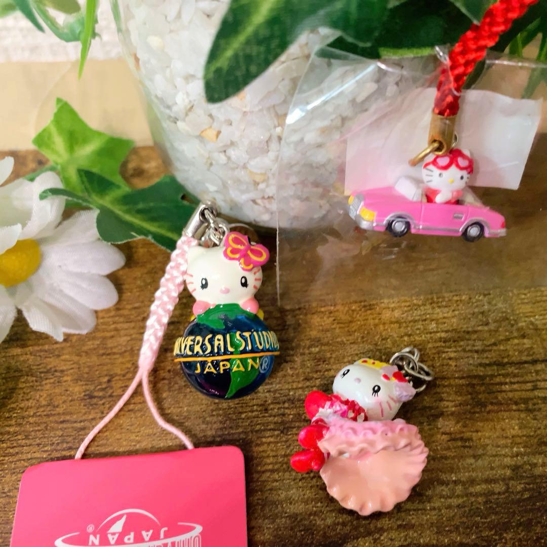 レア　サンリオ ハローキティ USJ限定　 ドレス 車　地球儀　根付　3点