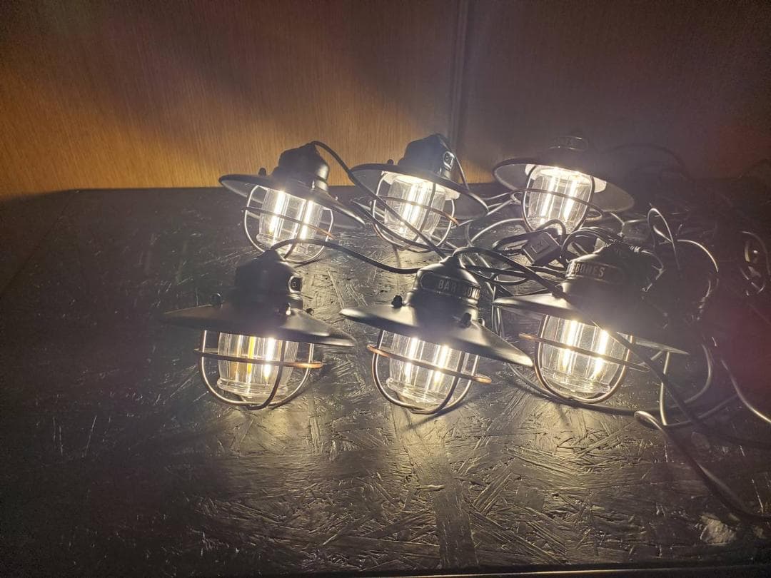 ベアボーンズ　エジソンストリングライト　３連　LED　ランタン　２個セット