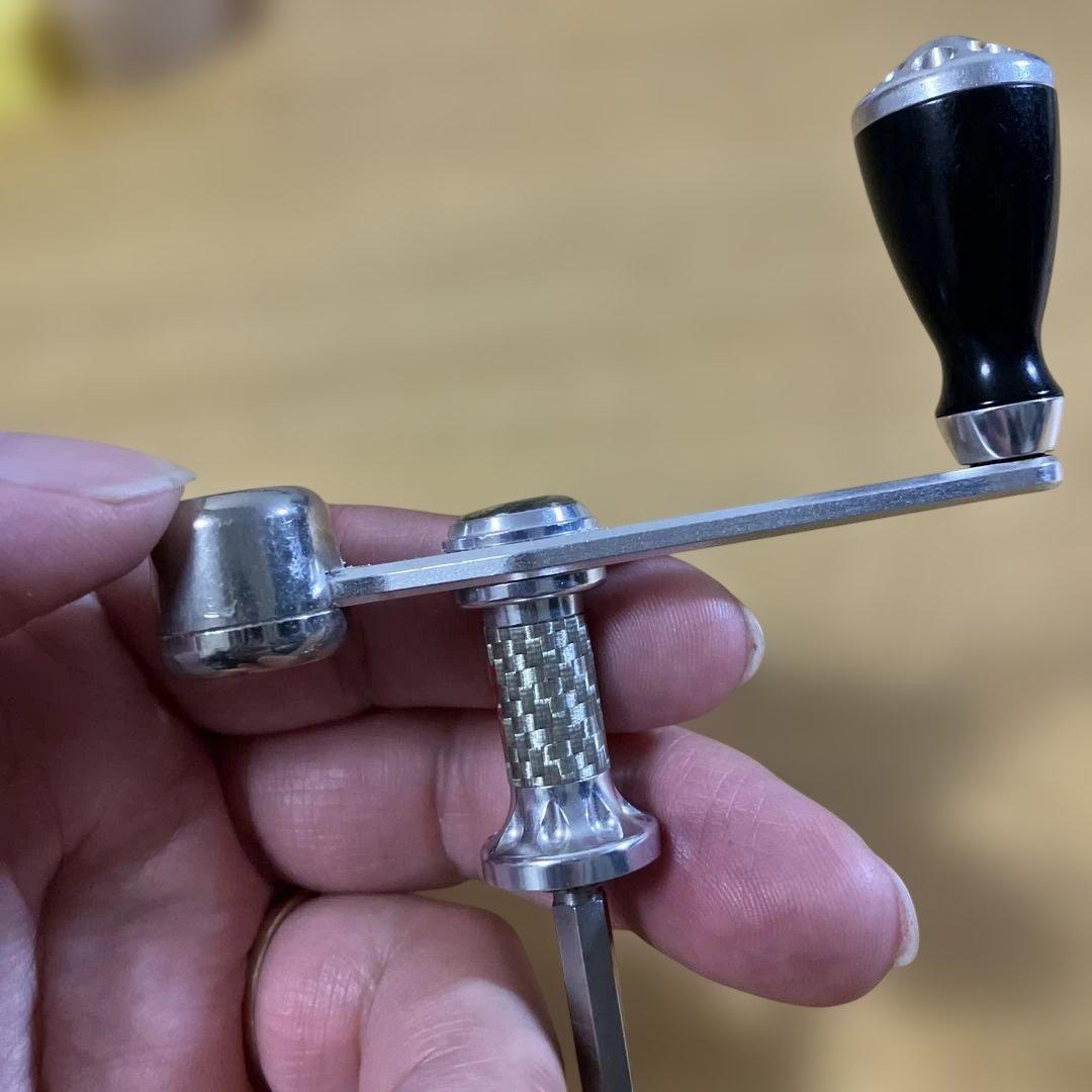 廃盤　美品　松次郎　バラサン　ハンドル　ダイワ　ISO-LB チタンシルバー