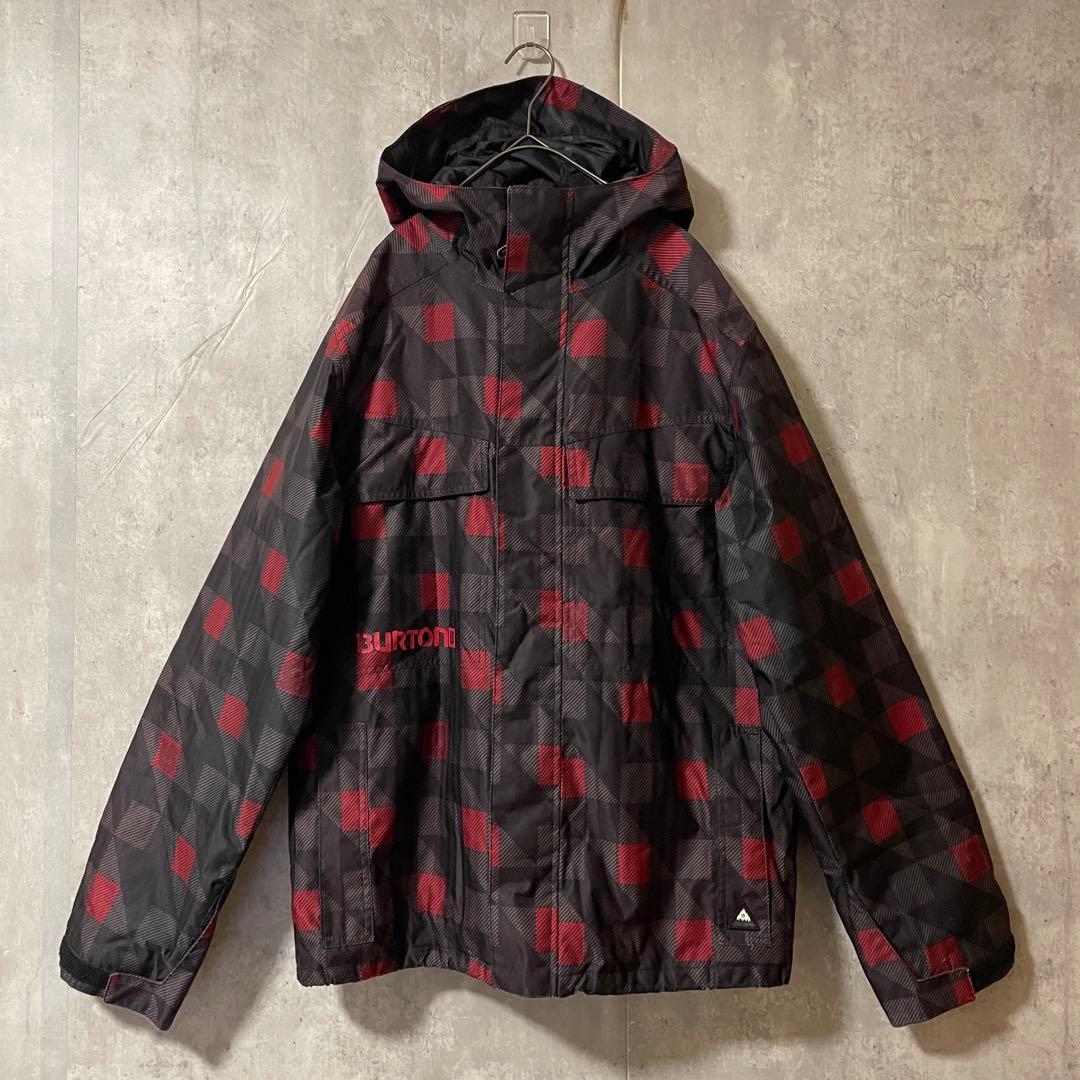 BURTONバートンスキージャケットスノーボードウェアパーカーフード黒ブラック赤