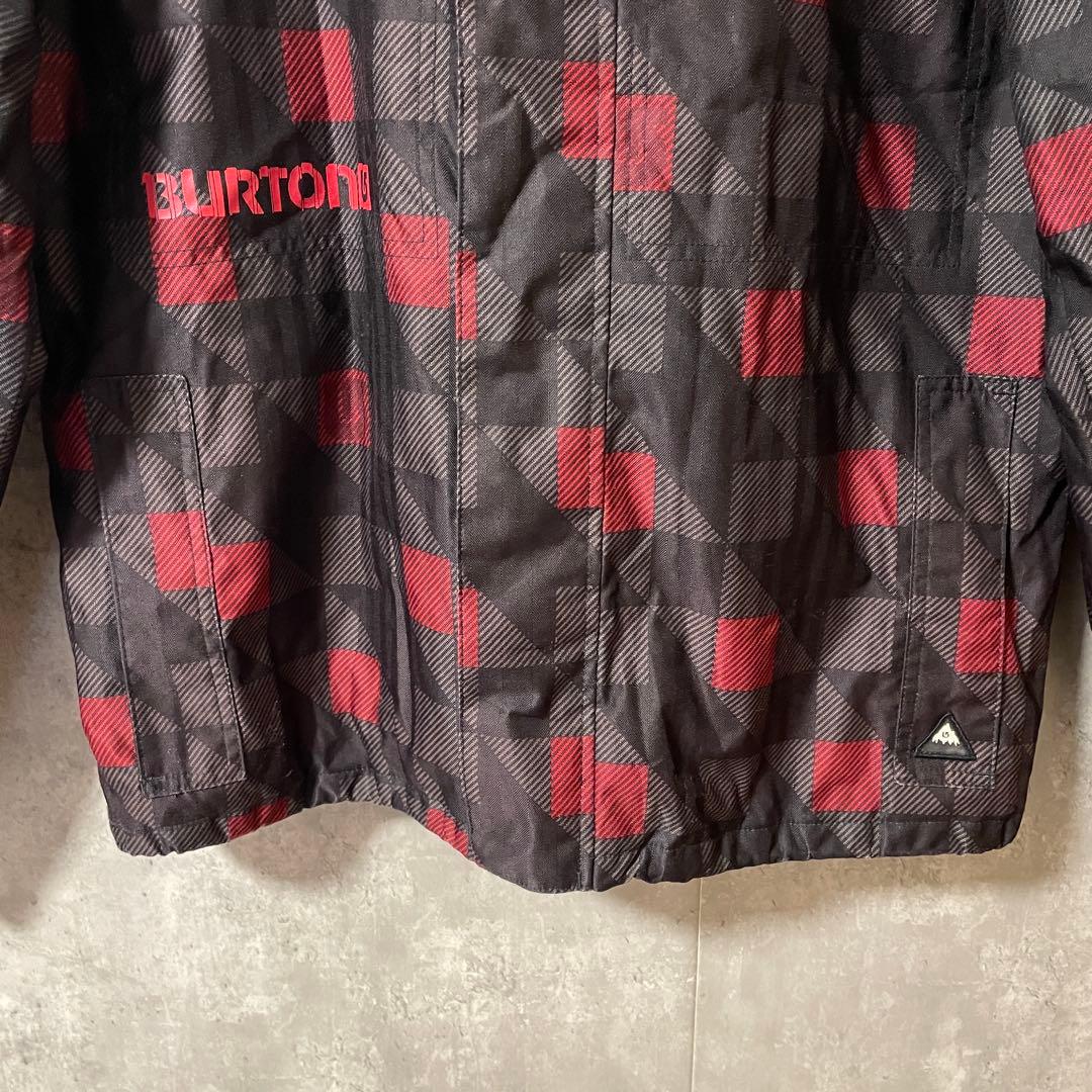 BURTONバートンスキージャケットスノーボードウェアパーカーフード黒ブラック赤