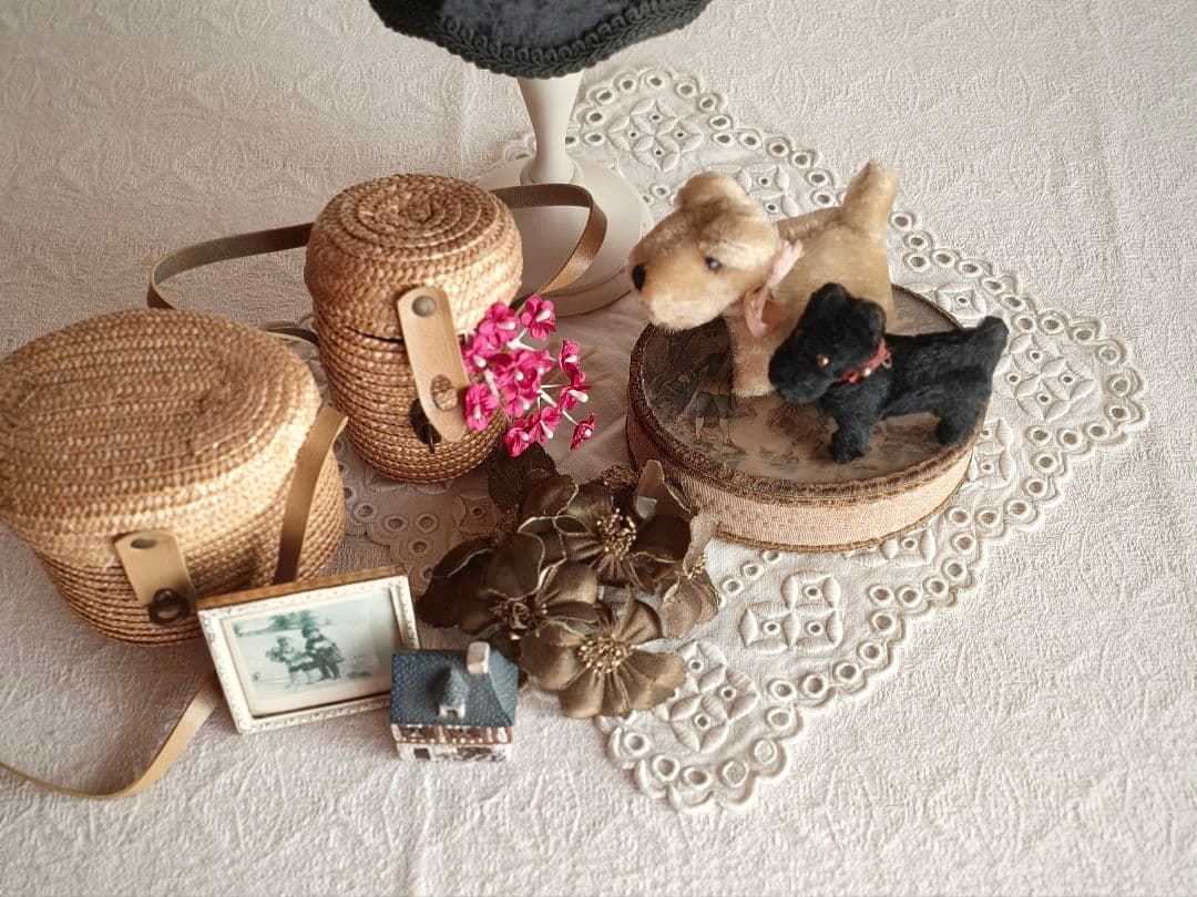 【Daisyさま】vintage teria ♡ 桃色ピンクりぼんの テリアさん