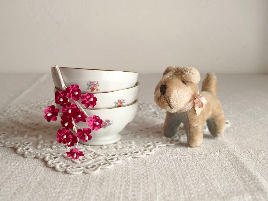 【Daisyさま】vintage teria ♡ 桃色ピンクりぼんの テリアさん