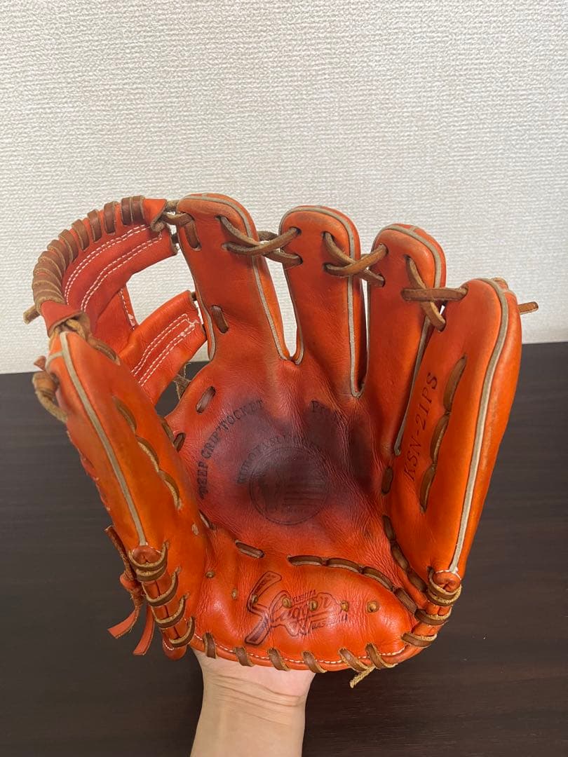 久保田スラッガー　グローブ　軟式用　内野用　右投げ用　オレンジ 大人用