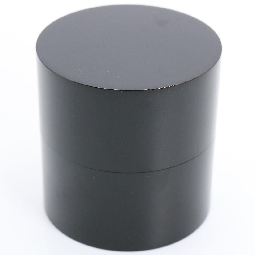 中川秀甫作 黒 中次 薄茶器 真塗 茶道具 共箱　V929　N7