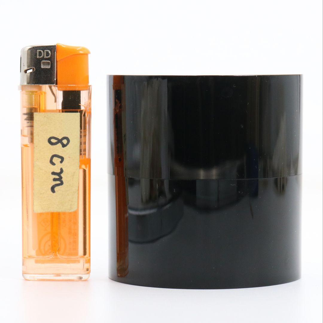 中川秀甫作 黒 中次 薄茶器 真塗 茶道具 共箱　V929　N7