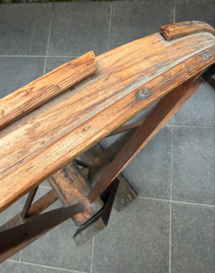 古い手紡ぎ車 糸車　機織　古道具