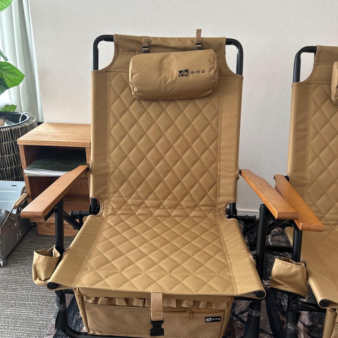 2個セットWAQ Reclining Low Chairリクライニングローチェア