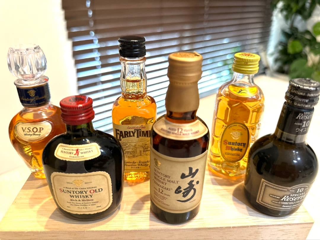 6本　サントリーシングルモルトウイスキー 山崎12年 　ミニチュア瓶 50ml