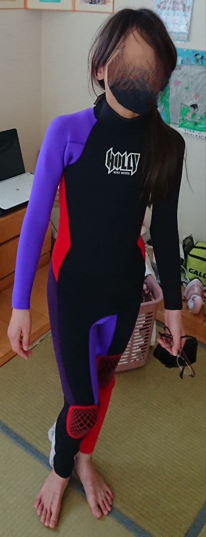 【holly】細身キッズセミドライオーダーウェットスーツ140cmー150cm