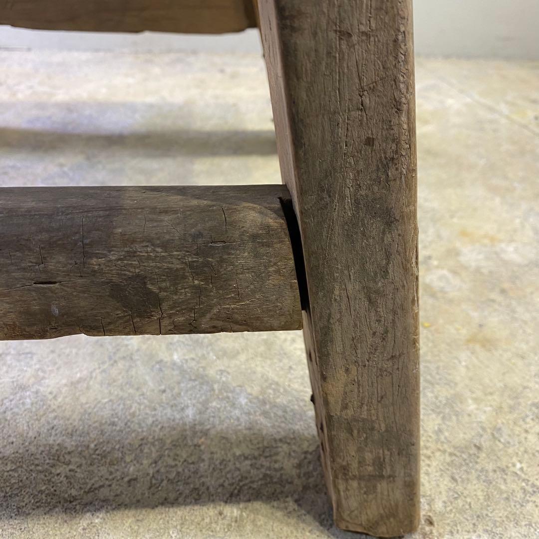 古い木製のスツール 花台 椅子 アンティーク