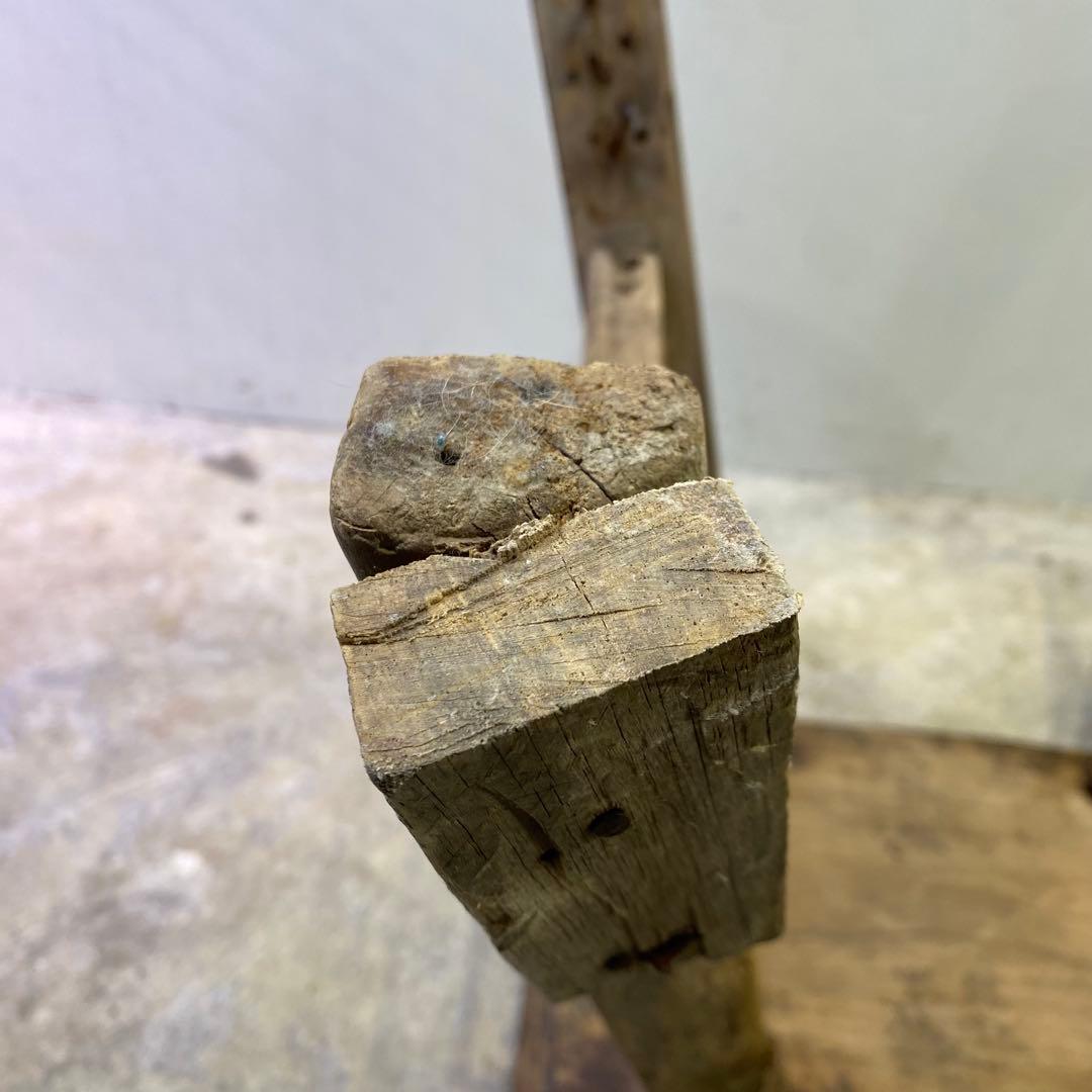 古い木製のスツール 花台 椅子 アンティーク