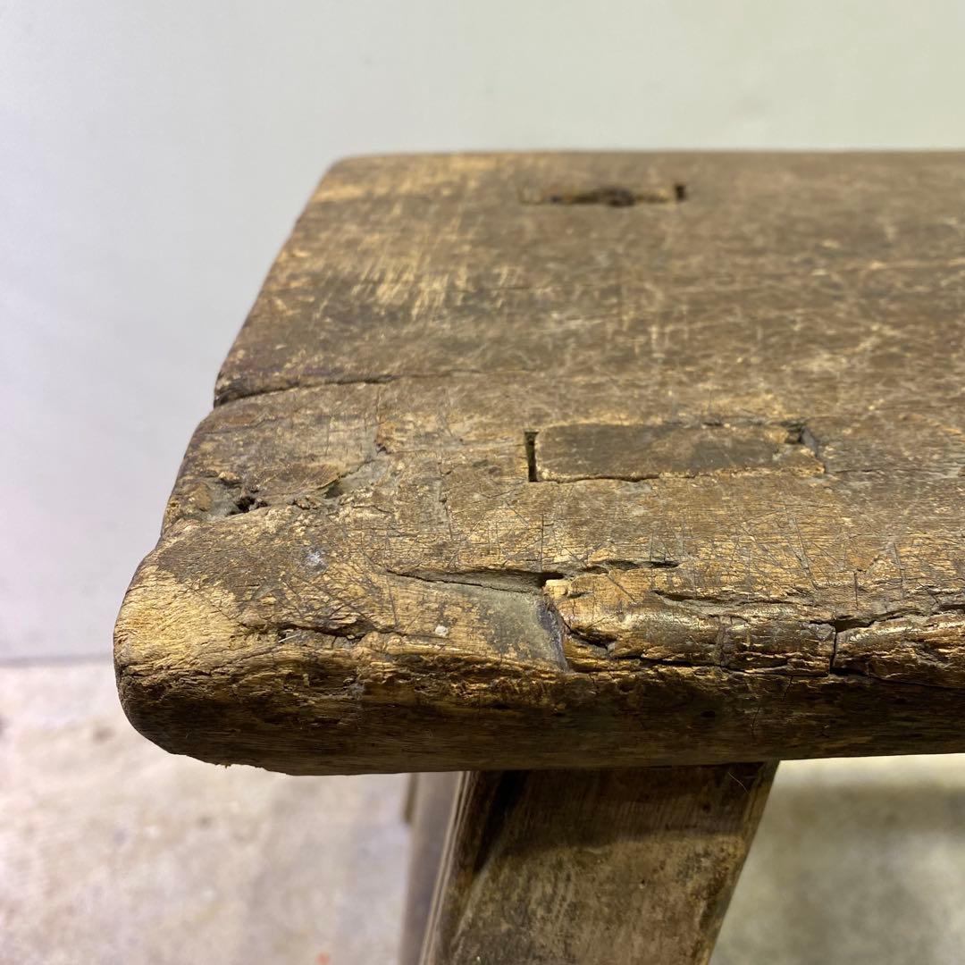 古い木製のスツール 花台 椅子 アンティーク