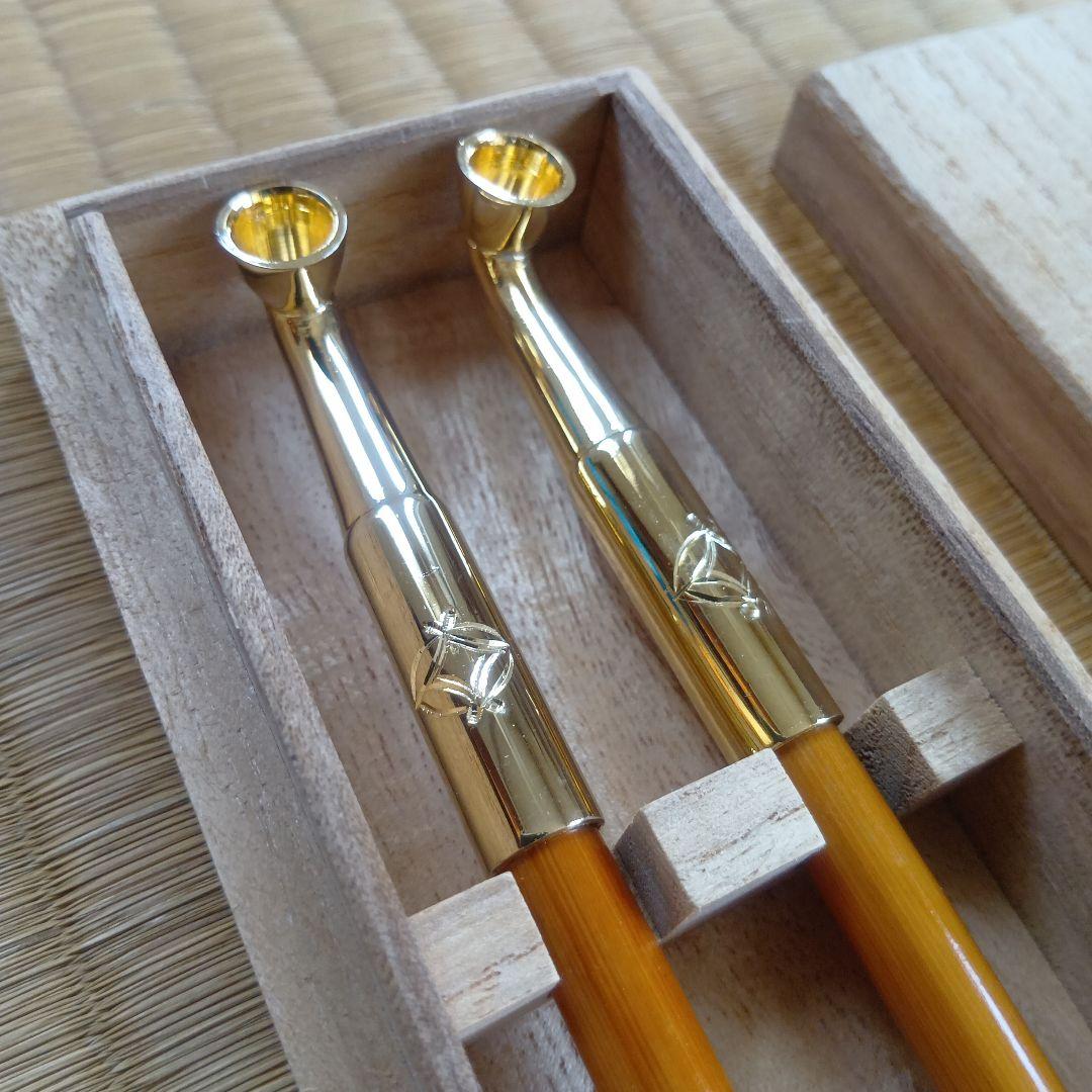 茶道具　宗徧流 煙管　一双　木村清五郎　キセル