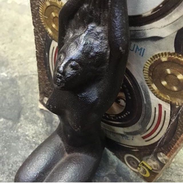 1970年代 裸婦像 iron鋳鉄製オブジェ 一対 アールデコ FRANKART