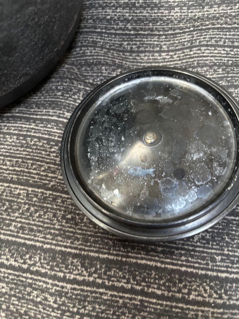 鋳鉄製 花模様 茶釜