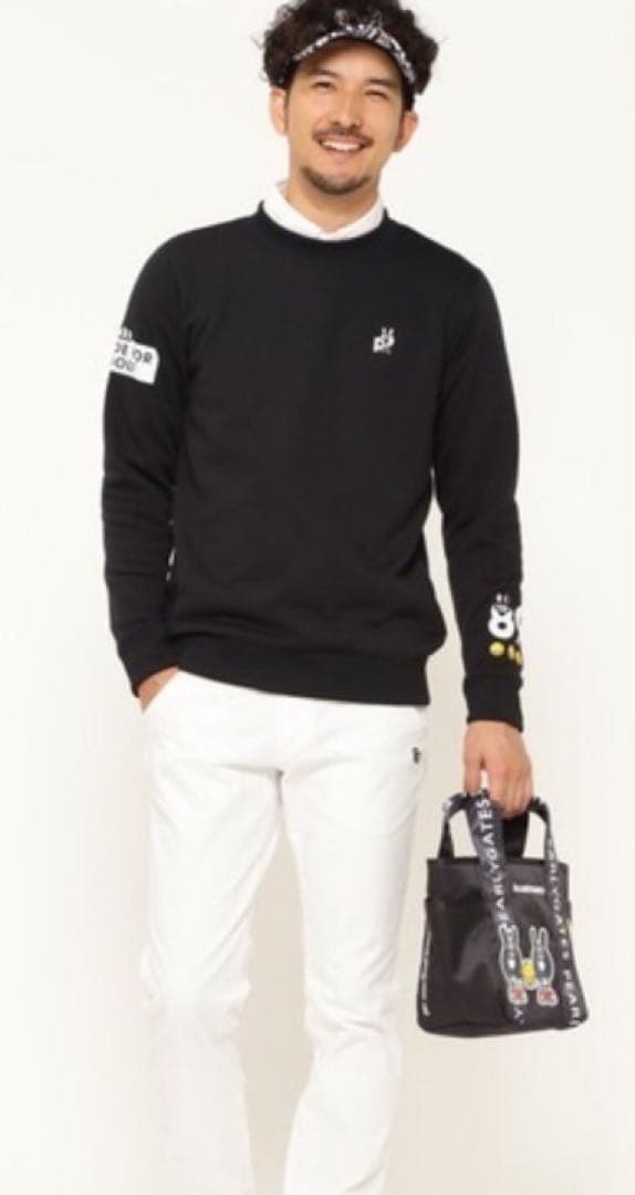 新品 正規品 パーリーゲイツ どうしちゃったPGスウェット 紺 サイズ6 XL