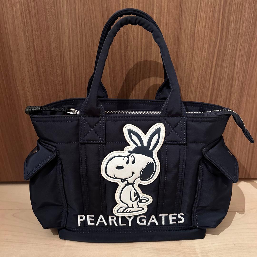 【美品】パーリーゲイツPEARLYGATES SNOOPYワッペン カートバッグ