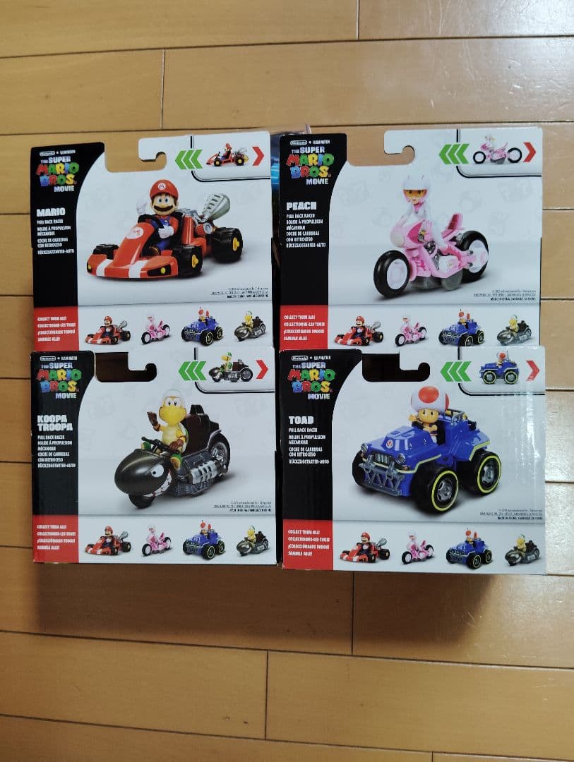 ザ・スーパーマリオブラザーズ・ムービー　プルバックカー4点フルセット