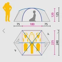 3人用軽量 JackWolfSkin ECLIPSE III