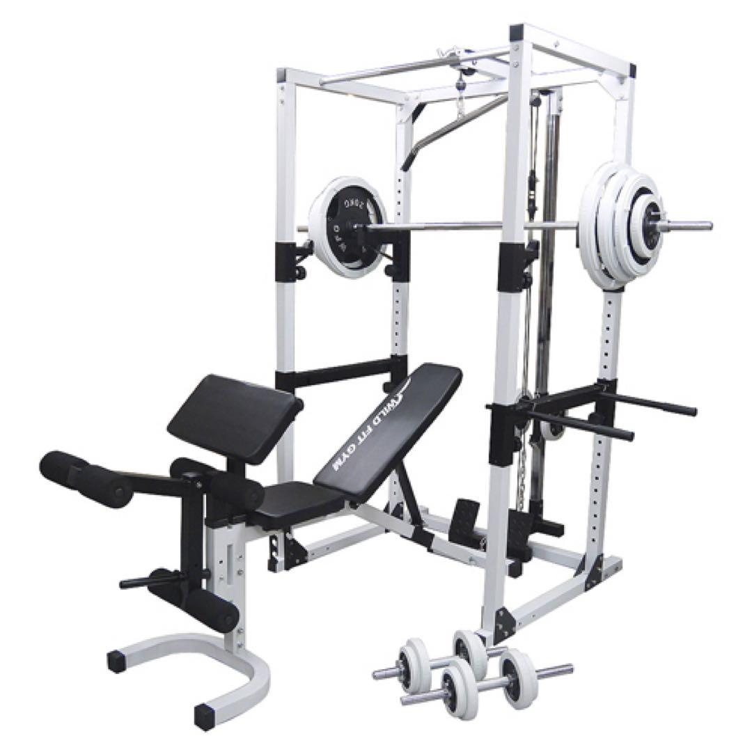 パワーラック140kg、ベンチ、24kgダンベル2個、鏡、ホームジムセット東京