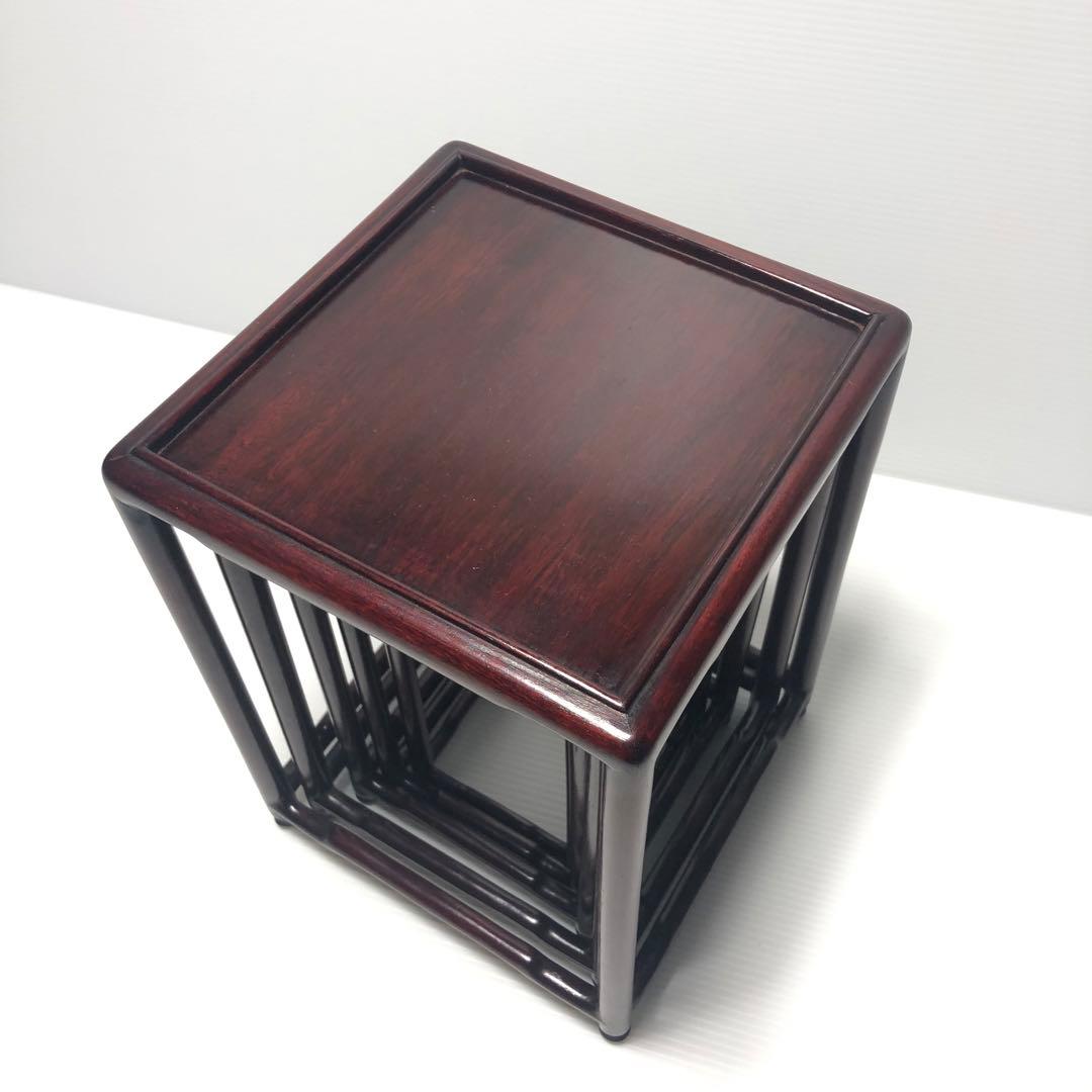 【唐木家具】飾台5連　盆栽高台　花台 香炉台