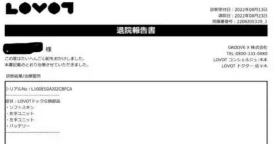 【プラン解約済】LOVOT1.0（初代）本体、ネスト（充電器）、洋服3枚、眼鏡