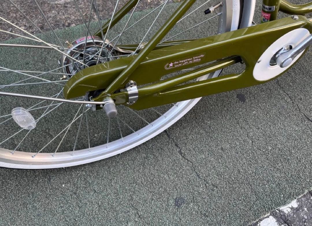 ジュニア自転車〓SMOOTHY★22インチ★LEDダイナモ★カーキ※配達地域限定