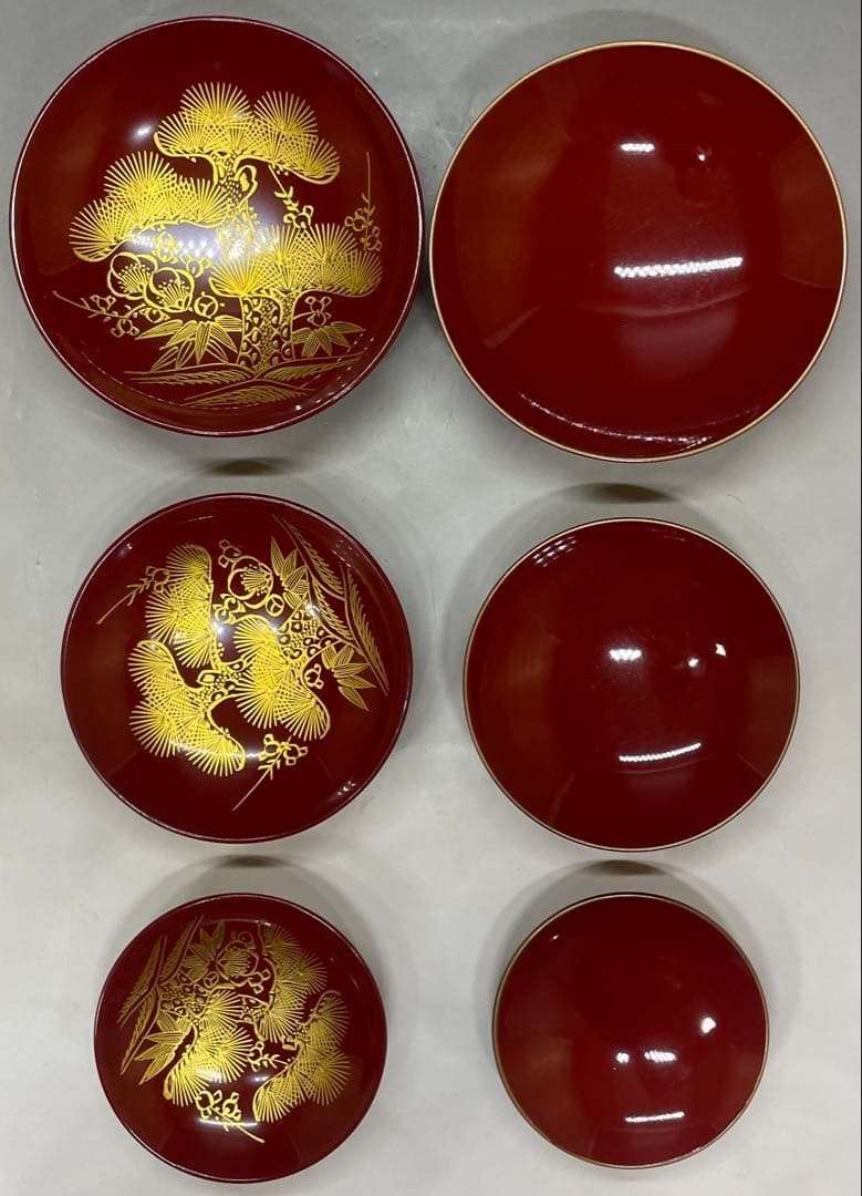 輪島塗　お屠蘇セット　高級　木製　布張 　y3103