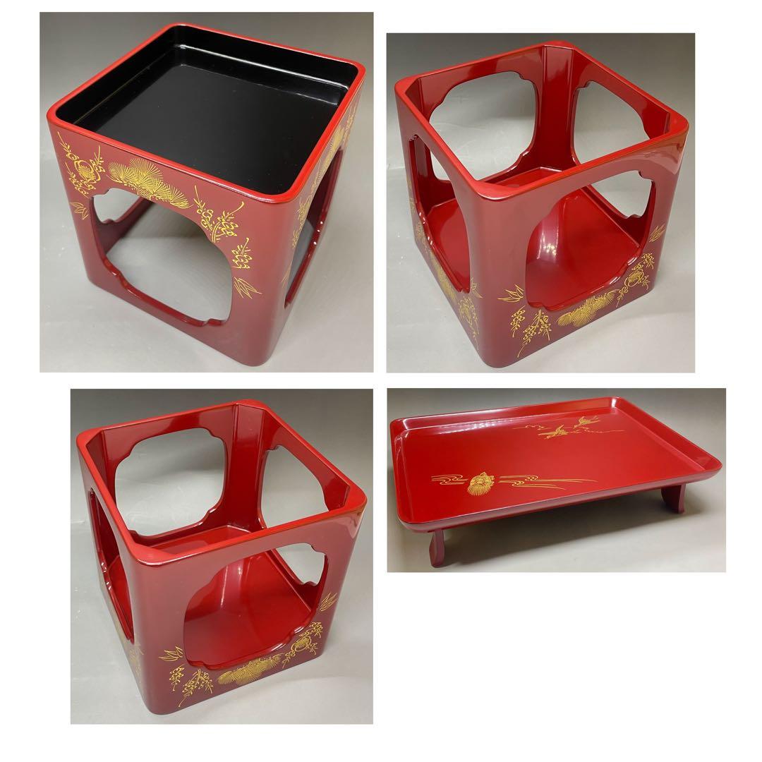 輪島塗　お屠蘇セット　高級　木製　布張 　y3103