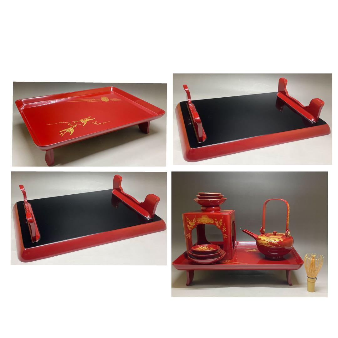 輪島塗　お屠蘇セット　高級　木製　布張 　y3103