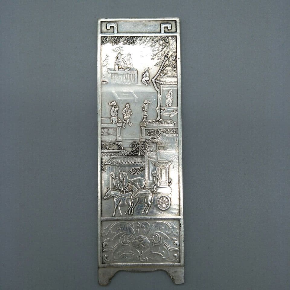 雅趣文豪屏風 細工 彫刻 工芸品 美術品 置物