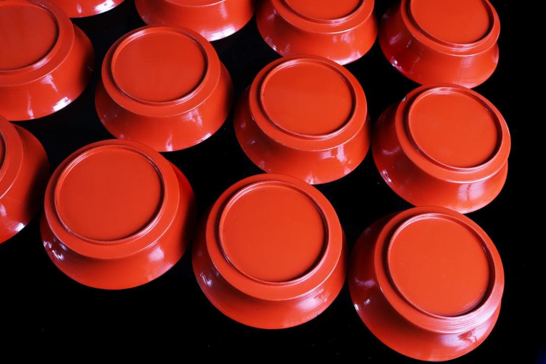 塗師橘屋友七 木皿 19枚 銘々皿 菓子皿 共箱