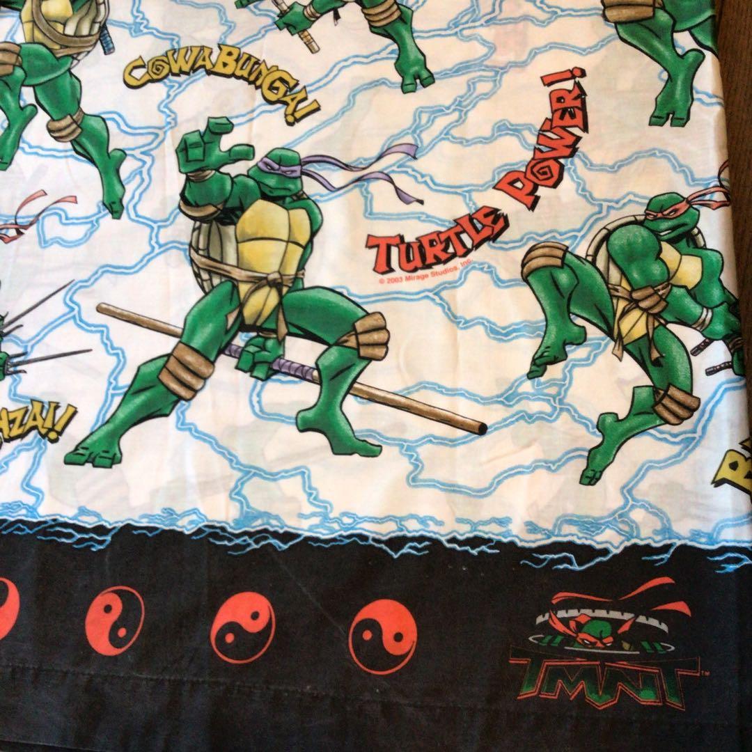 TMNT タートルズビンテージシーツ&生地　3枚セット