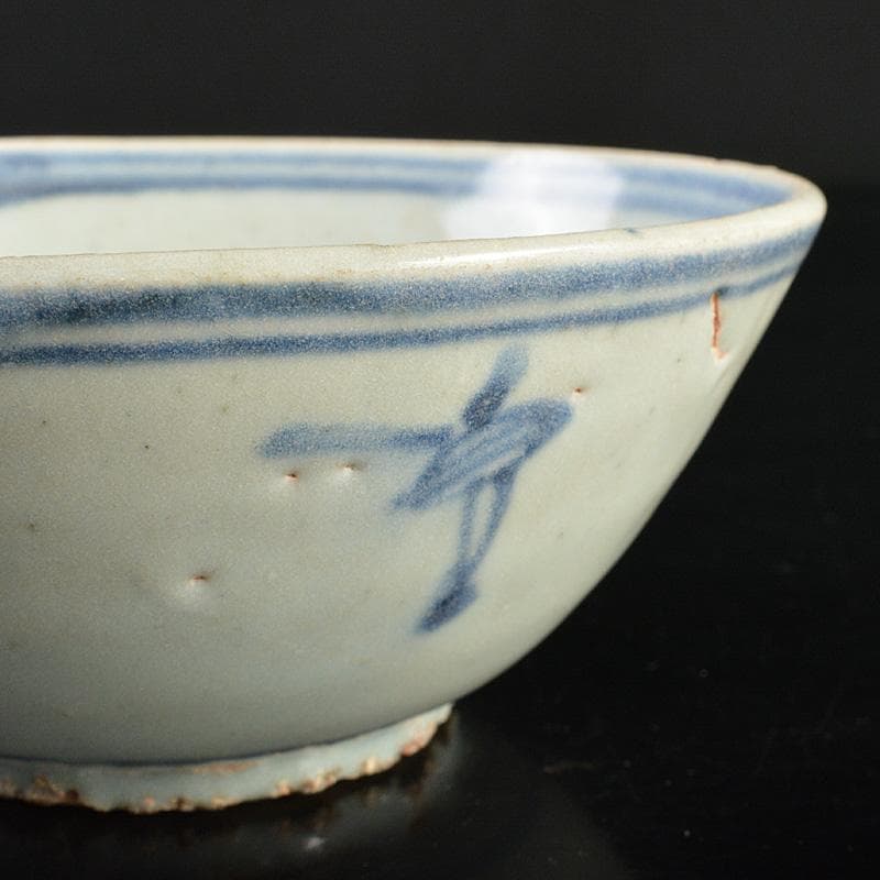 中国　呉須染付　煎茶碗　ぐい呑　酒盃　V　R6275