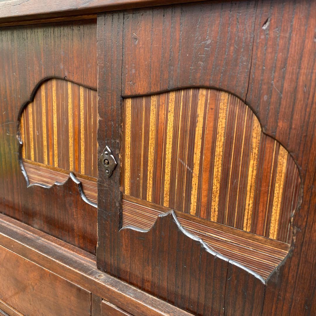 時代物 飾り棚 収納 ローチェスト 古家具 古民家 大正 骨董品 インテリア