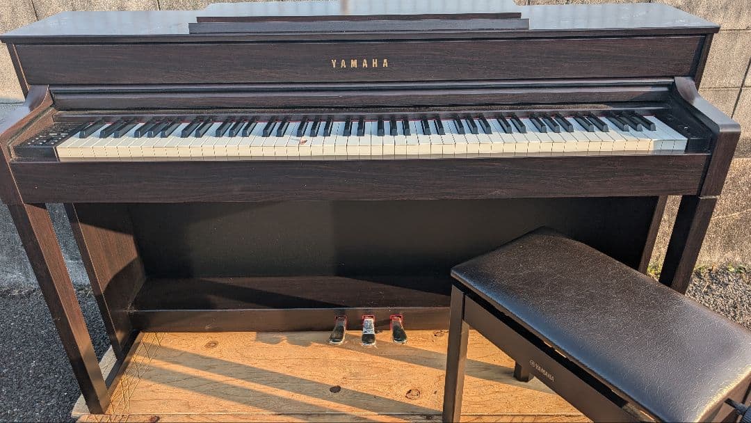 送料込み YAMAHA 電子ピアノ CLP-545R 15年製 激激美品