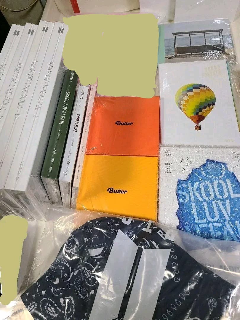 bts アルバムセット LuckyBOX 団扇 フラッグ グクテテ