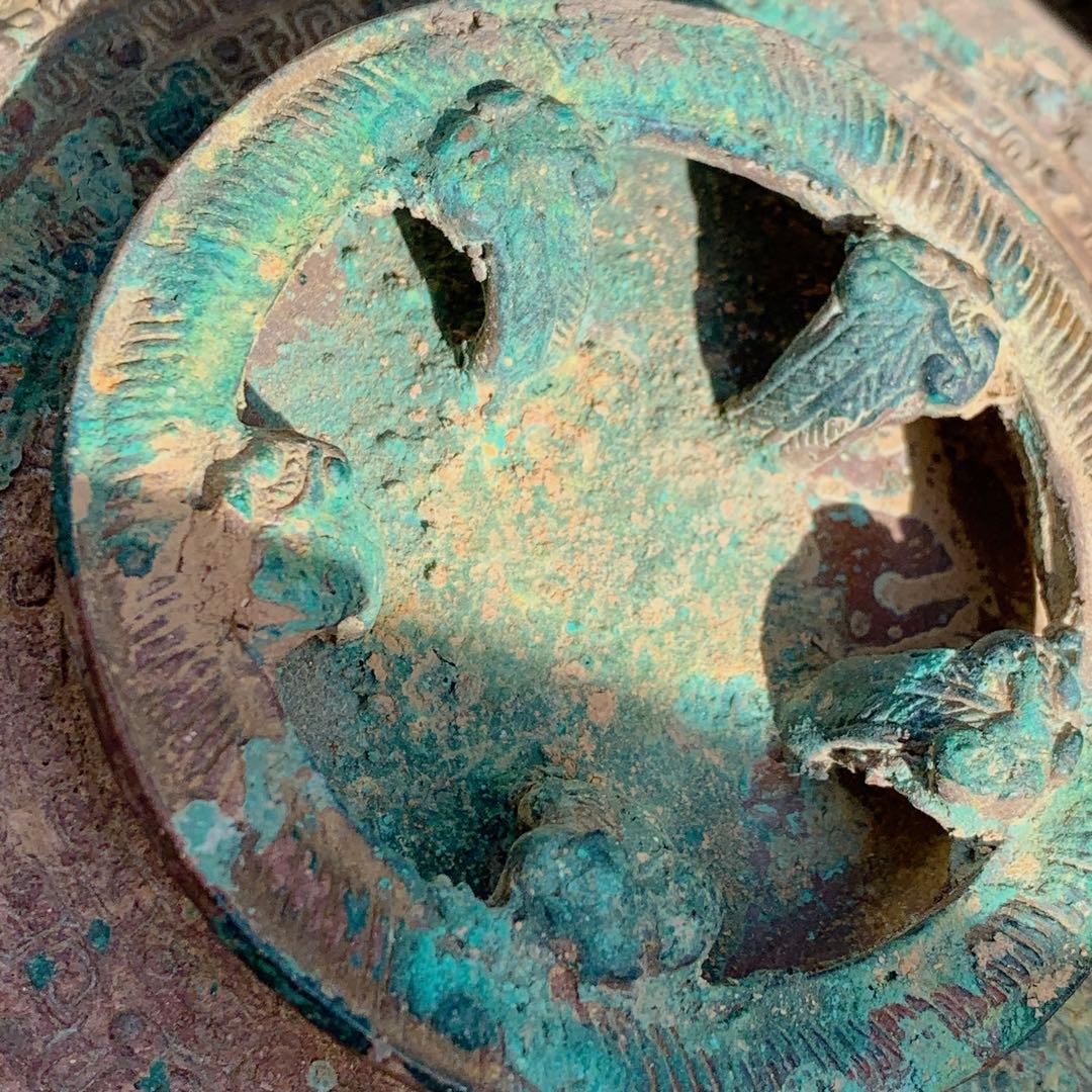 鼎　三足　青銅器　中国　骨董品　戦国時代 軌敦　三足　敦　蓋付 楚